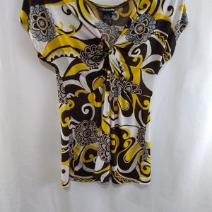 Sixteen Ruched Print Top